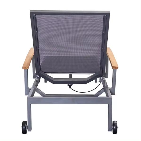 Iron Outdoor Furniture Patio Beach Sunbed Lounge Sea Sun Lounger Modern Style