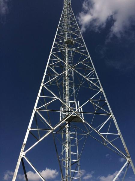 Q235 Steel GSM RRU Electric Transmission Tower