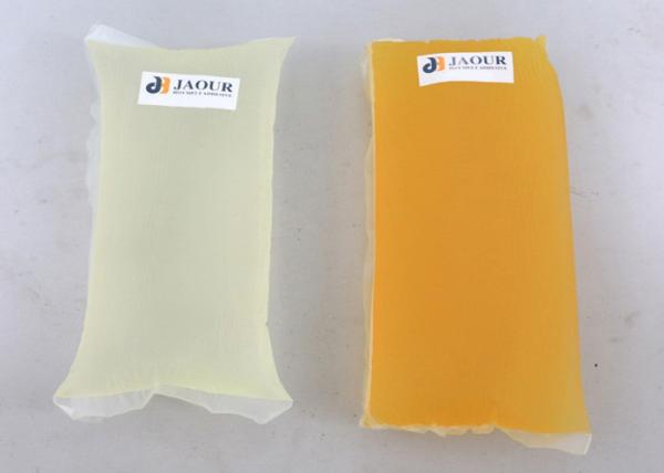 Surgical Gown Hot Melt PSA For Medical Non Woven Fabrics with clear transparent color and light yellow color