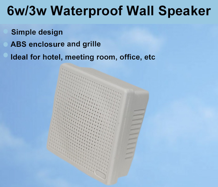 3 Inch Wall Mount Speaker 6W 3W ABS Waterproof Speaker 130-15KHZ