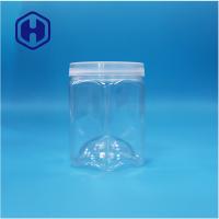 Un bocal en plastique hexagonal unique de qualité alimentaire avec un design de couvercle à vis et un fond ondulé