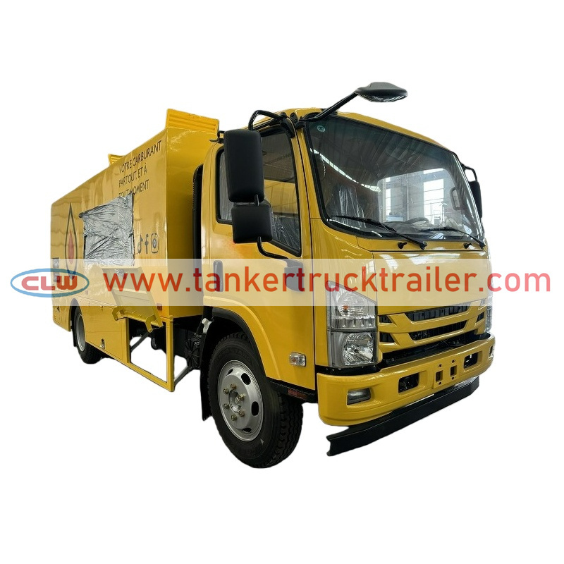 ISUZU 4X2 5000L 6000L Square Mobile Refueling Tank Truck