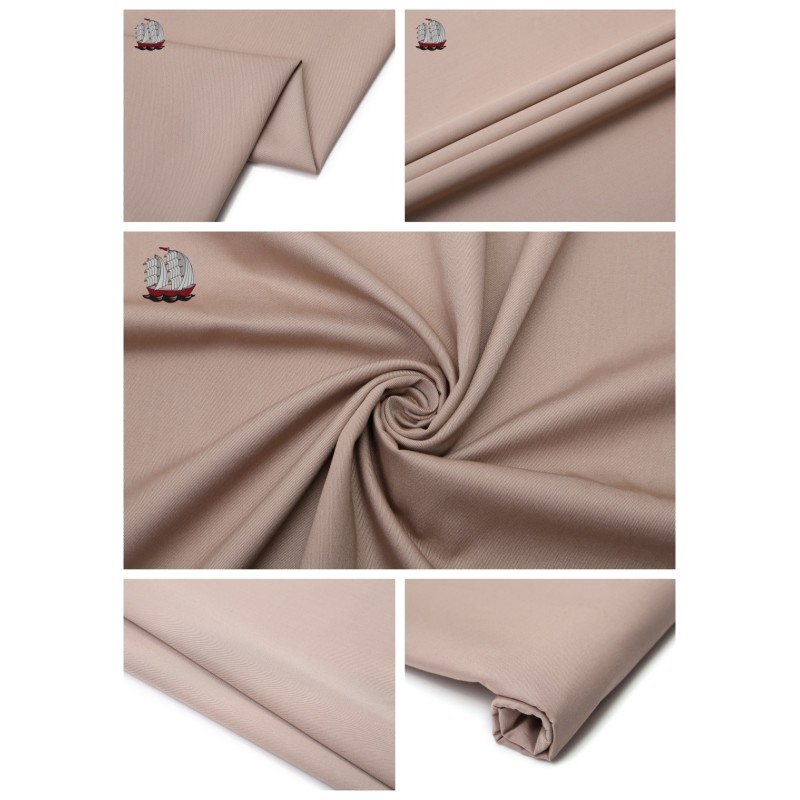 TR Heavyweight Light Khaki Moisture-Wicking Crisp Drape Year-Round Twill Weave Uniform Shirting