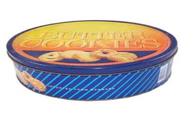 Metal Round Biscuit Cookie Metal Tin Box For Food And Gift Packaging
