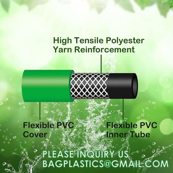 PVC All Weather Garden Hose 50m 3/4'' 4 Layers PVC Heavy Duty Garden Hose Flexible High Pressure Water Hose