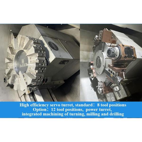 Precision CNC Lathe Large Span Spindle HTC40Q BMT55 Power Turret Slant Bed CNC Lathe With Y Axis Bar Feeder