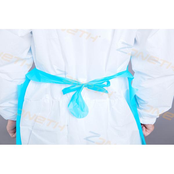 Protective Waterproof Surgical 25GSM CPE Isolation Gown