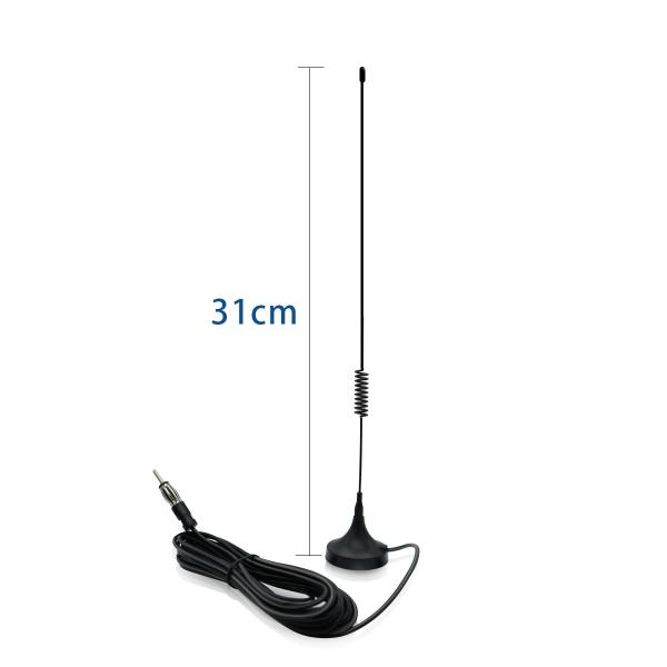 Car Accessory Magnetic Base Roof Radio FM AM Signal Booster Antenna