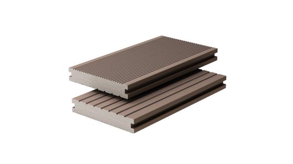 Outdoor 140x25 WPC Floor Decking Plastic Wood Plank Flooring Corrosion Resistance