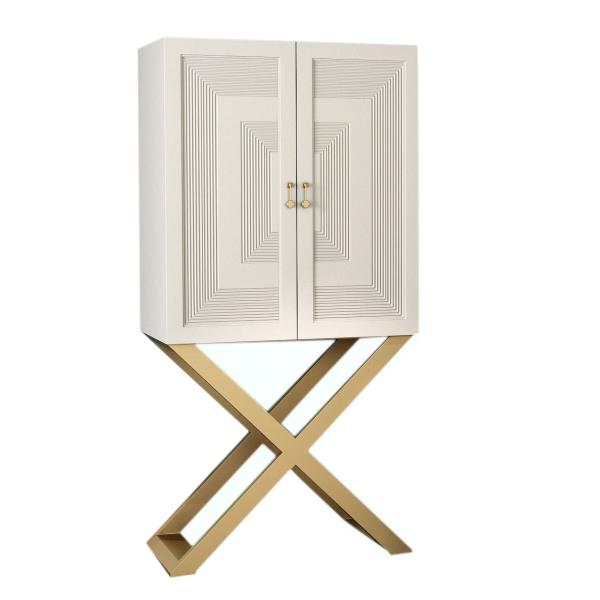 XT-8902 Light luxury stainless steel furniture study room desk with Solid wood bookcase cabinets