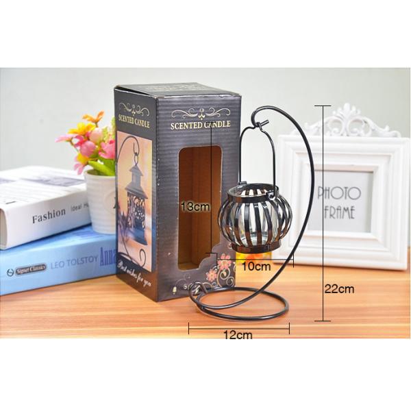 Vintage Pumpkin 300g Metal Candle Holders For Decoration