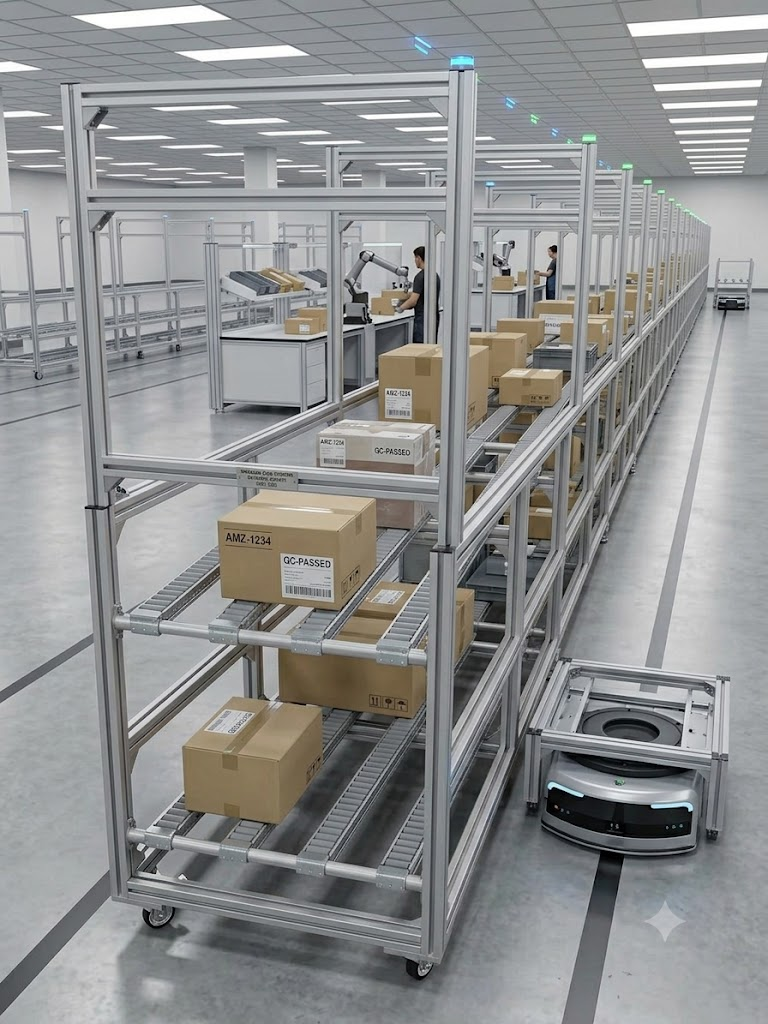 Automated Production Lines Providing Custom Roller Layer Counts and Track Widths