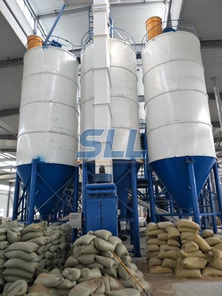 Tower Type Full Automatic Dry Mix Mortar Production Line Carbon Steel Material