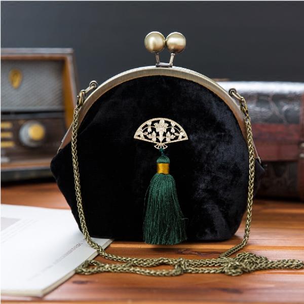 Accessories, Vintage Handbag, Velvet Handbag, Vintage Purse, Victorian, Victorian Purse, Black Velvet Bag, Ladies Purse,