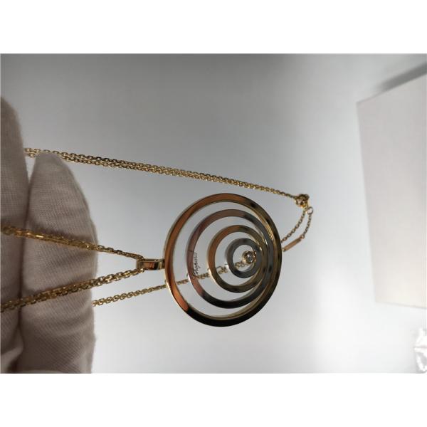 Round Shape 18k Rose Gold Pendant , SI H Quality Chopard Happy Spirit Pendant