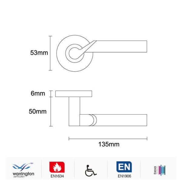 Factory direct door handle set compliance with CE ANSI standard