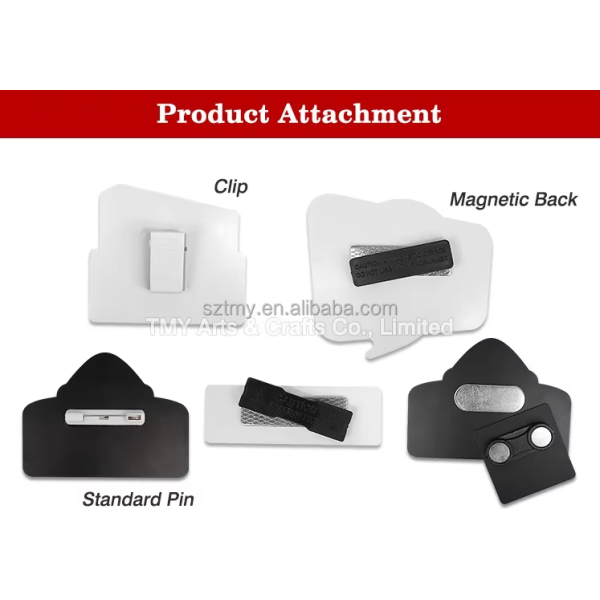 Custom Brushed Surface ABS Plastic Name Badge Blank or Printed Tag Label With Magnet Back