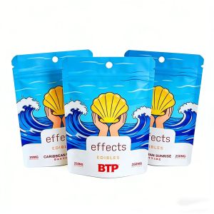 MOQ 100pcs Custom Digital Printed Moisture Proof PE Stand up Pouch Mylar Bags for Edibles Herbs Gummy Biscuit Packaging Candy