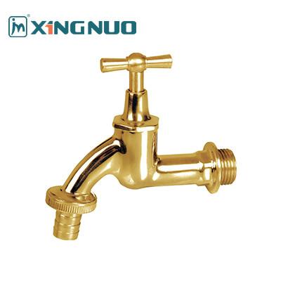 brass polished hose bibcock gold color garden tap faucet Nickel Plated Finish Brass Bibcock with Ceramic Valve Core