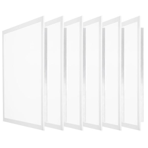 AC100-240V LED Panel Light Backlit 600x600mm Silver Frame 120 Degree Aluminum Alloy