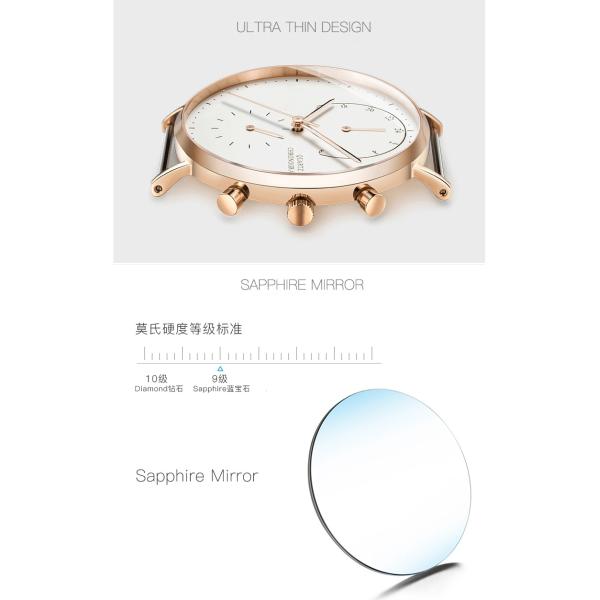 Quality sapphire glass minimalist face no brand watches waterproof 3atm