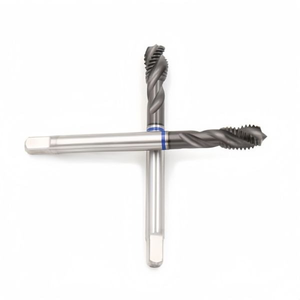 Industrial TiCN Blue-Grey Coated HSSE M35 Machine Taps | 35° Spiral Flute 6H Taps for Blind Hole Tapping