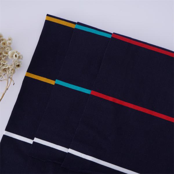 Pure Cotton Breathable And Skin-Friendly Striped Knit Fabric For Casual