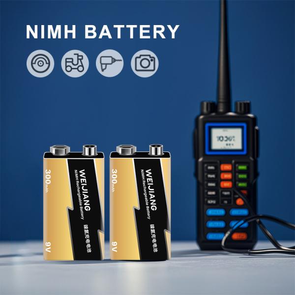 300mAh Ipower 9v батарея АА Никель металл гидрид перезаряжаемые батареи для бытовой техники