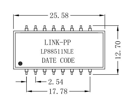 PE-68511 Network 10/100B-TX Magnetic Transformers XFRMR SMT LP88511NLE
