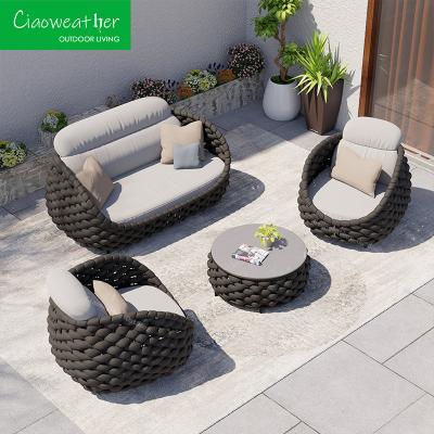 Outdoor Furniture Sectionals Patio Furniture Customize Garden Outdoor Sofas for Modern Courtyard Leisure Sofa Chair Set