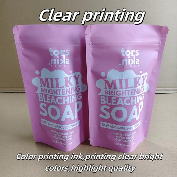 Bolsas de pie con sellado para envasado de alimentos, con función de impresión flexográfica de alta definición.