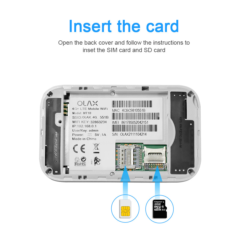 Маршрутизаторы OLAX MT10 мобильные беспроводные Wifi с SIM-картой