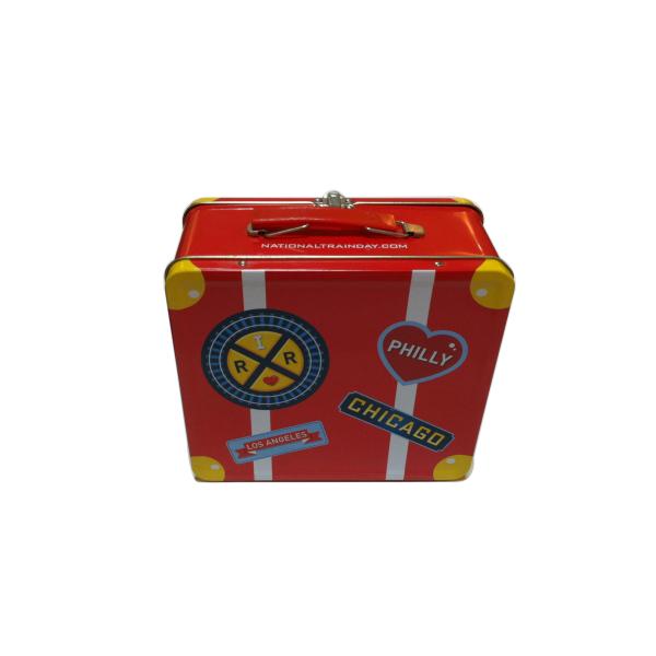 Красная коробка обеда олова металла картины для медицины, толщины 0.23mm