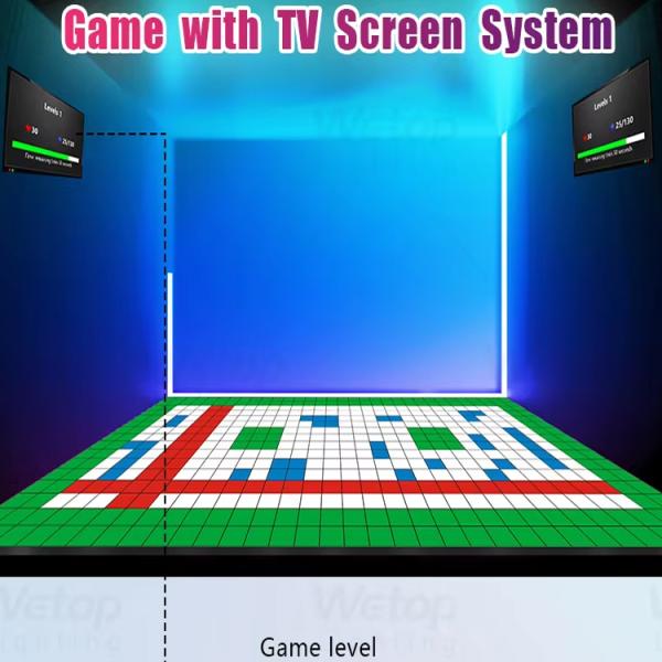 Active Game Led Floor 30x30cm Jump Games Floor Led Activate Game System Room For Gaming Room