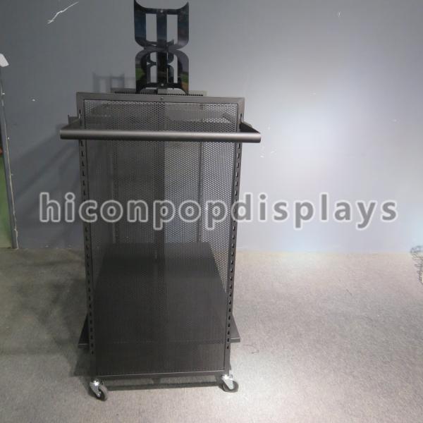 Winter Outwear Clothing Retail Store Fixtures , Metal Shelf Racks