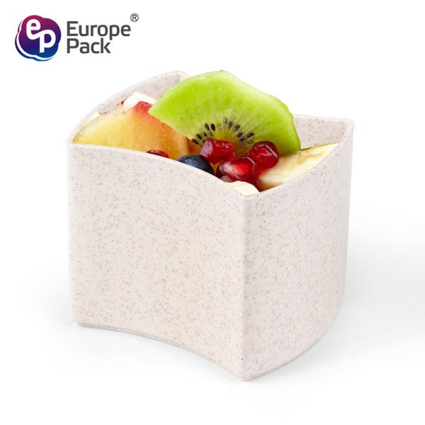 Alibaba hot sale biodegradable material special shape 66ml dessert cereal cup