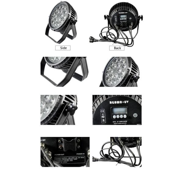 IP65 18*15W Waterproof LED Par Light  RGBWA 5in1 for Music Show Wedding&Party