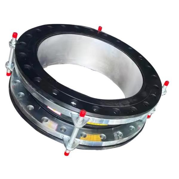 Large Diameter Fully Sealed End Face Flexible Rubber Joint Flange Lining Stainless Steel Guide Tube