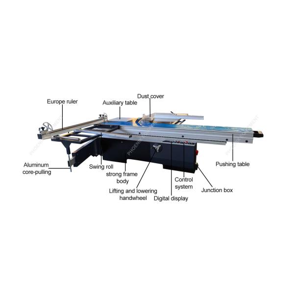 Furniture MJ6132 Saw Machine with 45 Degree Tilting Table and Circular Sliding Panel
