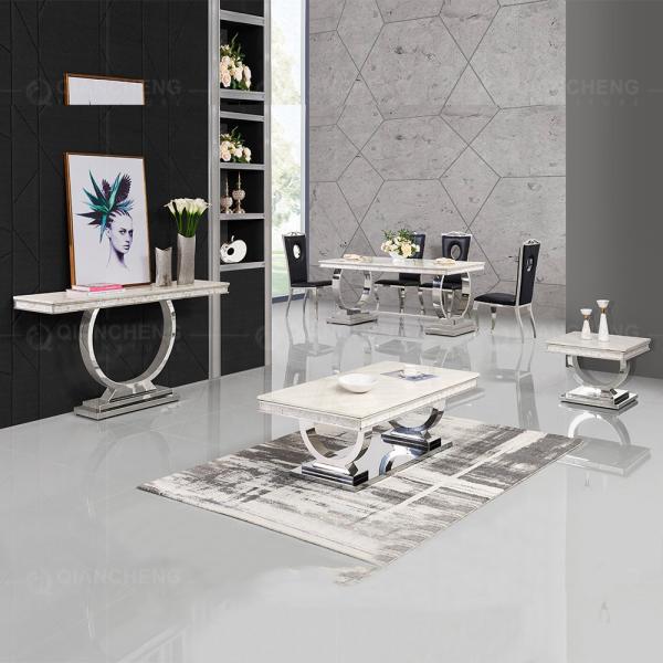 Modern Mirror Custom Stainless Steel Furniture Bedside Table For Living Room