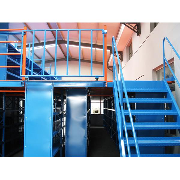 Многоуровневая голубая химическая установка для хранения инструментов Мезаннинная стойка для 300 кг/500 кг пластовой нагрузки