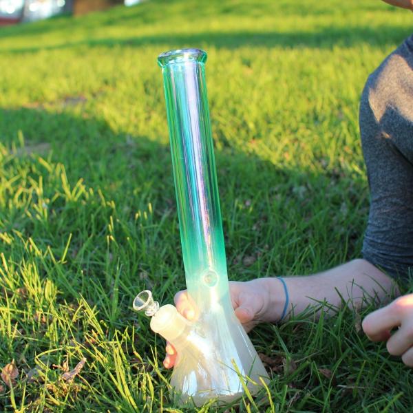16 Water Pipes Glass Bongs Huge Ocean Blue Beaker Hookah