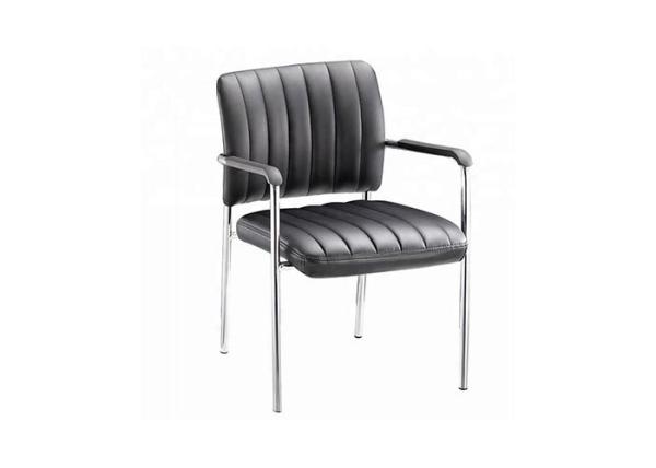 OEM Leather Staff Visitor 0.23cbm Mid Back Ergonomic Office Chair With Armrests