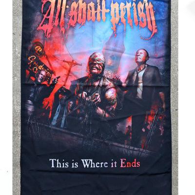 YaoYang Outdoor Advertising Banner Knitted Polyester / Satin / Mesh Material