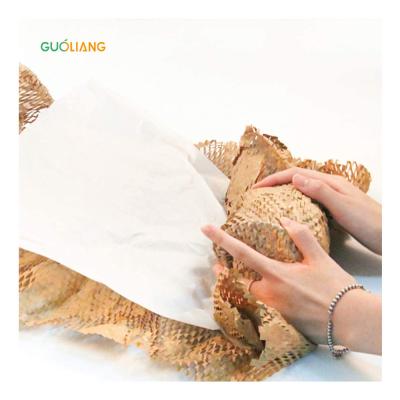 Recyclable Custom Size Multicolor Honeycomb Packaging Paper Pink Honeycomb Cushion Paper Roll Green Honeycomb Kraft Paper