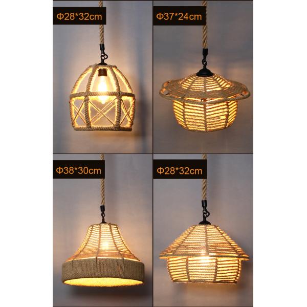 Vintage Pendant Lamp E27  Rope Iron Lampshade For Bar Shop/Coffee House Loft pendant lamp(WH-VP-247)