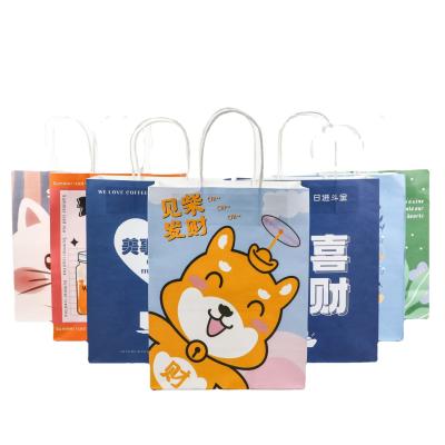 Logotipo personalizado Zhejiang Cmyk Cor Encomenda personalizada Mercadorias Compras Bolsas de papel Kraft