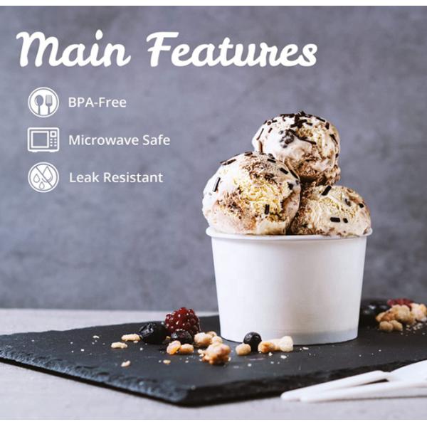 Biodegradable устранимая подгонянная крепкая плошка для супа белой бумаги для холодной горячей еды