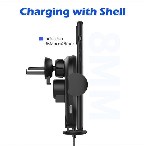 Gravity Sensitity QI 15W Automatic Clamping Wireless Car