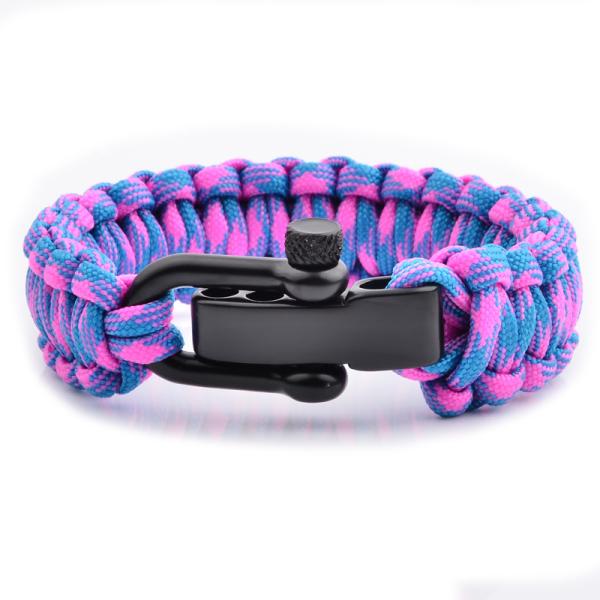 550 Paracord Survival Bracelet Customized Request Adjustable Polyester Rope Wristband